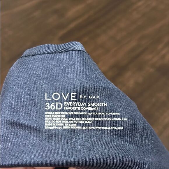 NWT GAP Satin Underwire Bra blue/gray, 36D - Picture 8 of 8